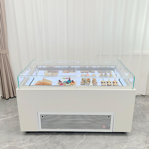 Armoire à sandwichs commerciale grande capacité, couvercle coulissant, <span class=keywords><strong>plaque</strong></span> <span class=keywords><strong>de</strong></span> guidage <span class=keywords><strong>de</strong></span> lumière en <span class=keywords><strong>verre</strong></span> incurvé, réfrigérateur à 1 niveau, refroidisseur <span class=keywords><strong>de</strong></span> desserts - Product Image 3
