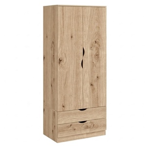Mueble de Dormitorio Moderno, <span class=keywords><strong>Armario</strong></span> de Madera con 2 Puertas, Organizador de Ropa, Guardarropa - Product Image 1
