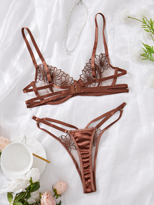 Conjunto de Lencería Transparente Bordado de 2 Piezas, Nuevo y Popular 2026, Ropa Interior Sexy Blanca para Mujer - Product Image 4