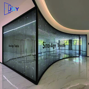 Desain Modern Modular dalam ruangan pembagi tampilan lebar kaca antigores dinding partisi untuk aula kantor sekolah baja aluminium - Product Image 1