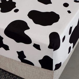 Ensemble <span class=keywords><strong>de</strong></span> draps <span class=keywords><strong>de</strong></span> lit imprimés <span class=keywords><strong>vache</strong></span> 4PCS Ensemble <span class=keywords><strong>de</strong></span> couvre-lit léger super doux pour enfants - Product Image 3
