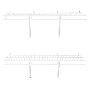 <b>Wire</b> Shelf Kit 3 Ft Set Of 2 Wall Mounted Heavy Duty Carbon Steel Floating Storage Shelves - Product Image 6