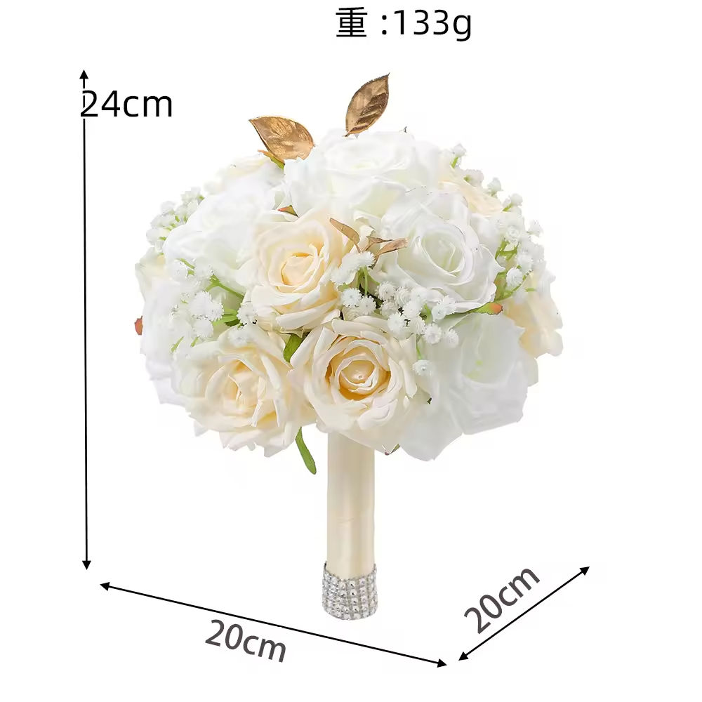 ช่อดอกไม้เจ้าสาวแชมเปญ