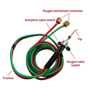 Antorcha de soldadura de oxígeno, acetileno y propano, cable de 3 m, cabezal angular para soldar y cortar metales y joyería - Product Image 3