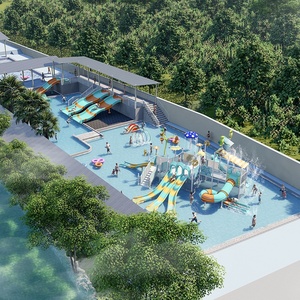 Aqua chơi trò chơi dưới nước cho trẻ em công viên nước nhà máy sợi thủy tinh hồ bơi trượt - Product Image 6