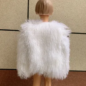 Cappotto in Vera <span class=keywords><strong>Pelliccia</strong></span> Mongola per Bambini, Stile Unisex, Moda Invernale, Cappotto in Lana Mongola per Bambini - Product Image 3