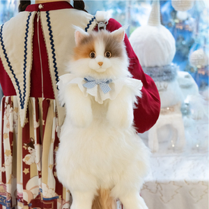 DUPAN Zaino a Forma di Gatto in Morbido Peluche Cioccolato Calicò all'Ingrosso Giocattolo Antistress Animale da Compagnia Idea Regalo - Product Image 2