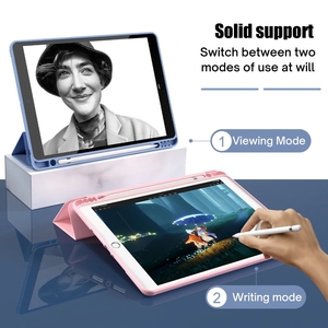 Voor Ipad <span class=keywords><strong>10</strong></span>.2/<span class=keywords><strong>10</strong></span>.5 9.7 Lucht 3 Slimme Siliconen Case Potloodhouder 7 8 9e <span class=keywords><strong>10</strong></span>.9 Pro 11 Generatie Magnetische Standaard Tablethoes - Product Image 5