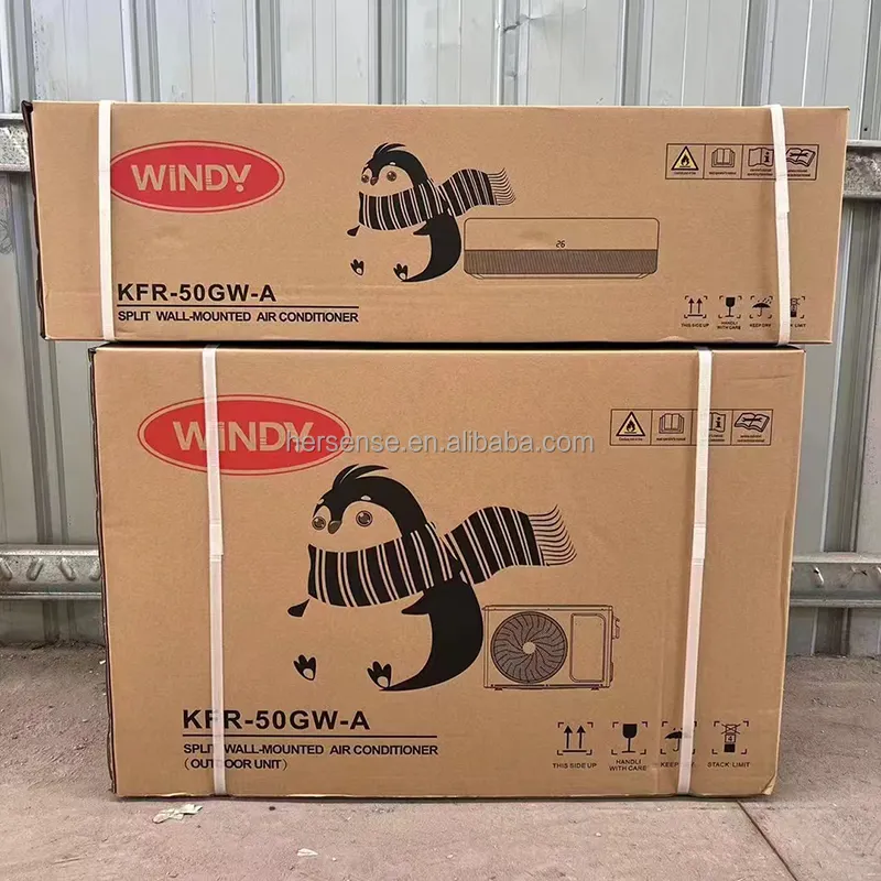 Windy Brand Low Power Consumption 18000btu 2hp Split Air Conditioner / Wall AC R410a 220V 50HZ Smart Type cool and hot