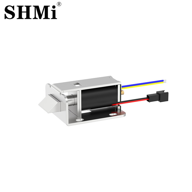 SM03D 12V/24V Feedback Electromagnetic Lock Tail Rod Industrial Solenoid Pure Copper Coil Durable for Cabinet Locker Control