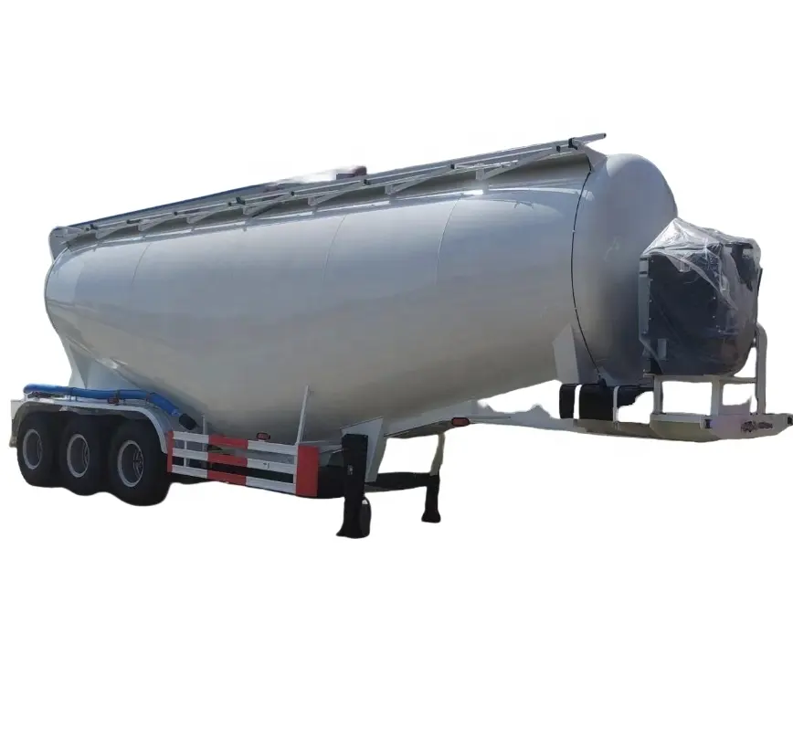 Fabrieksprijs 3 Assen 50cbm Pneumatische Droge Bulk Poeder Cement Carrier Oplegger Tankwagen Te Koop