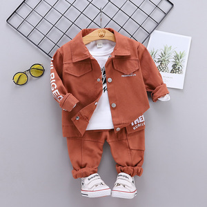 Ventes chaudes, nouvelle collection de vêtements pour enfants, ensembles de vêtements en coton biologique, t-shirts et pantalons pour garçons - Product Image 1