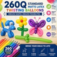 100 Buah Balon Latex Panjang 260q Modeling Magic untuk Pesta Ulang Tahun Pernikahan Wisuda Tahun Baru Valentine Dekorasi 260 Balon