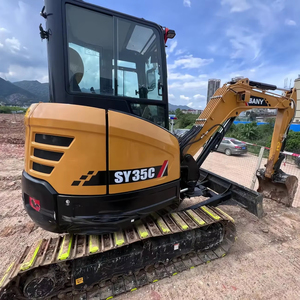 รถขุดขนาดเล็ก Sany SY35C ระบบไฮดรอลิก 3.5 ตัน เครื่องยนต์ เกียร์ ปั๊ม PLC สำหรับงานเกษตรกรรมในร่ม ประสิทธิภาพสูง ราคาสมเหตุสมผล มาตรฐาน CE - Product Image 3