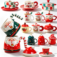 Mug en céramique personnalisé avec logo de Noël, décorations de Noël, tasse à café, ensemble cadeau de Noël pour les fêtes à la maison, promotion