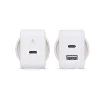 Cargador de Pared Rápido GaN de 30W de Alta Calidad, USB-C PD 3.0, USB-A QC 3.0, Doble Puerto, Ecológico, Garantía de 2 Años, EU/US/UK