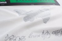 Transferts thermocollants de lettres en strass pour vêtements, étiquettes de vêtements en cristal à fixation à chaud pour la décoration de marques