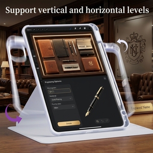 Étui rotatif personnalisable pour tablette avec impression UV pour <span class=keywords><strong>iPad</strong></span> 11 A16 11e génération, 10e et 9e génération, avec support, idéal pour un cadeau d'entreprise personnalisé - Product Image 4