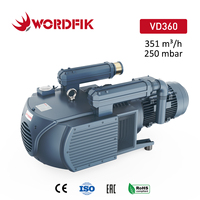 VD360 50Hz Wordfik Pompe à vide à palettes rotatives sèches sans huile pour l'industrie de l'impression d'emballage médical en plastique au laser pour le travail du bois