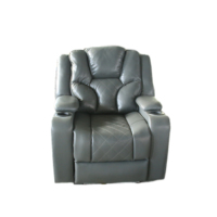 Modernes Heimkino-Relaxsofa-Set Elektrisches Leder-Sofa mit Luft- und Holzrahmen Ausziehbar Kühlend Massierend für Wohnzimmer