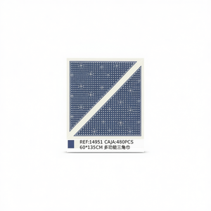 Pañuelo Triangular Multifuncional de 60x135 cm para Uso en Exteriores con Diseño de Lunares - Product Image 2