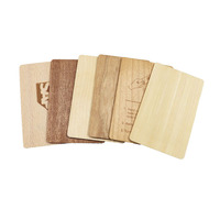 Carte-clé en bois de bambou RFID NFC 13,56 MHz vierge personnalisable et durable pour hôtel, entreprise, cadeau