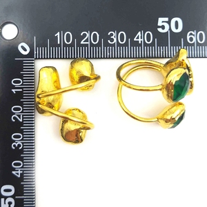 Wholesale Items Natural Gemstone <strong>Jewellery</strong> Rings Crystal <strong>Green</strong> Jade Baroque Pearl Three Gems Rings for Women Lucky New Year Gift - Product Image 4
