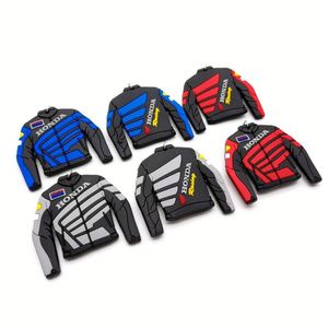 Porte-clés en caoutchouc personnalisé avec logo 3D en relief, forme personnalisée, souple, pour moto, en PVC - Product Image 3