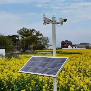 Наружная Солнечная система мониторинга постоянного тока 12 В, солнечная панель 60 Вт, батарея 30 А ч, солнечная батарея, комплект молнии для дома
