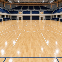 FIBA Certified Sports Birch Maple Wood Floor Football Court Indoor Solid Timber 22mm Professional Grade Eco-Friendly Flooring