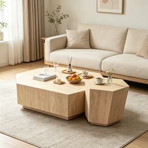 Modern Black Marble Coffee <b>Table</b> with Metal Frame Contemporary Living Room Furniture <b>Nesting</b> Design - Product Image 1