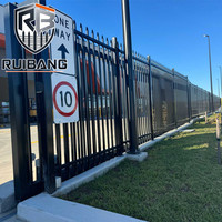 Cercas Tubulares Ruibang con Recubrimiento de Polvo Negro, Postes y Puertas a Juego para Contratistas Australianos