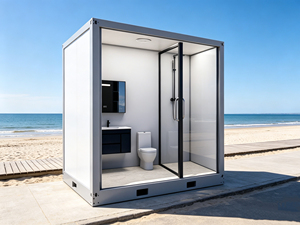 Bagno Prefabbricato Completo Eco-Sostenibile con Pannelli Sandwich Durevoli, Set Doccia e WC, Vendita all'Ingrosso, Smontabile e Pronto all'Uso - Product Image 5