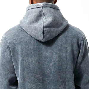 Custom Distressed Breathable Fleece Hoodies Sweatpants Solid Pattern Track Suit Jogger Streetwear Logo Print Casual Pullover - Product Image 5
