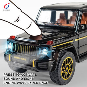 Chengji Die Gegoten Metalen Truck Legering Metaal Pull Back Auto 1:24 Simulatie Diecast Truck Speelgoedauto Open Deuren En Licht Geluid - Product Image 3