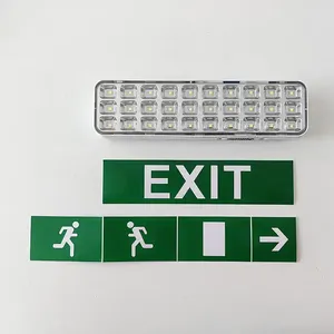 30 Stuks Nood Led Uitgang Bord Licht Met Pvc Sticker Plastic Materiaal - Product Image 6