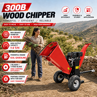 Broyeur de bois portable Voer, poids brut 200 kg, branche max. 120 mm, réservoir de carburant pour le recyclage des déchets de jardin et d'arbres