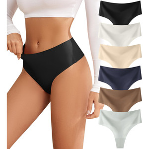 Culottes string sans couture taille haute pour femmes, respirantes, sexy, avec découpes - Product Image 4