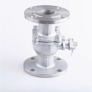 Vanne à boisseau sphérique en acier inoxydable 304 Q41F-16P avec commande manuelle, raccord à bride traversant pour fluides gazeux - Product Image 1