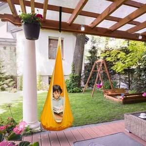 Godsword <span class=keywords><strong>Indoor</strong></span> Schommel Hangmat Hangende Stoel Outdoor Kids Opknoping Pod Schommel Stoel Hangmat 100% Katoenen Hangmat Kinderstoel - Product Image 6