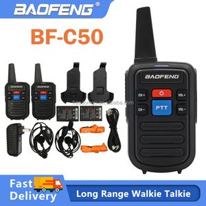 Radio bidirectionnelle portable Baofeng BF-C50 Mini avec port de charge Type-C, radio avec 3,7 V UHF noir PPT, téléphone mobile - Product Image 2