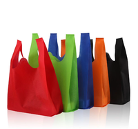 Sac de courses en non-tissé bleu, grande taille, durable et robuste, pour supermarché, écologique, vente en gros