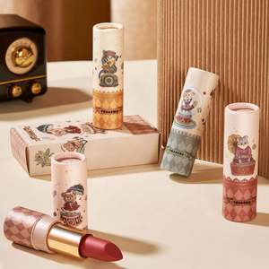 Wheat <b>Straw</b> Cosmetic Packaging Lip Stick Tubes Lipstick <b>Paper</b> Tube <b>Paper</b> Lip Balm Tube Custom - Product Image 1