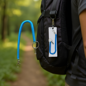 Portachiavi Ilan con molla 26 cm blu royal - Product Image 2