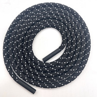 Tali serut poliester kepang 5mm, dengan ujung plastik untuk kabel tali serut warna kustom garmen
