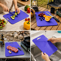 Planche à découper en silicone de qualité alimentaire FCM, pliable, antidérapante, double face, épaisse, pour la cuisine, le camping en plein air