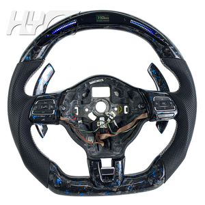 Volante Deportivo Personalizado de Fibra de Carbono con LED para Mejorar el Interior del Coche, Compatible con VW <span class=keywords><strong>Golf</strong></span> MK 6 7 <span class=keywords><strong>8</strong></span> GTI GTD <span class=keywords><strong>GTE</strong></span> R Polo - Product Image 2