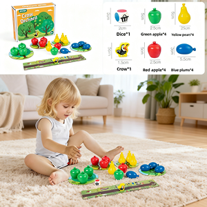 Jeu - Jouet éducatif en bois pour développer la capacité de préhension et la reconnaissance <span class=keywords><strong>des</strong></span> couleurs/formes du bébé - Product Image 1