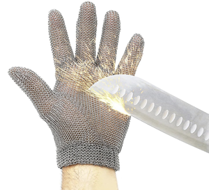 Gant de découpe en maille métallique en acier inoxydable 304L 316L haute résistance pour le travail du bois - Product Image 1