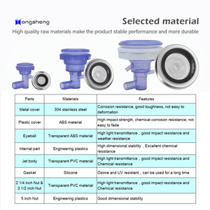 透明方向SPAジェットコーナーワールプール浴槽中型ステンレス鋼ジェット部品ウォータージェットノズル - Product Image 3